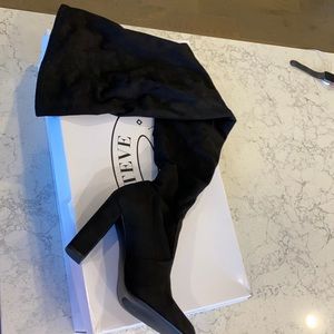 Steve Madden Black Over the Knee Boots